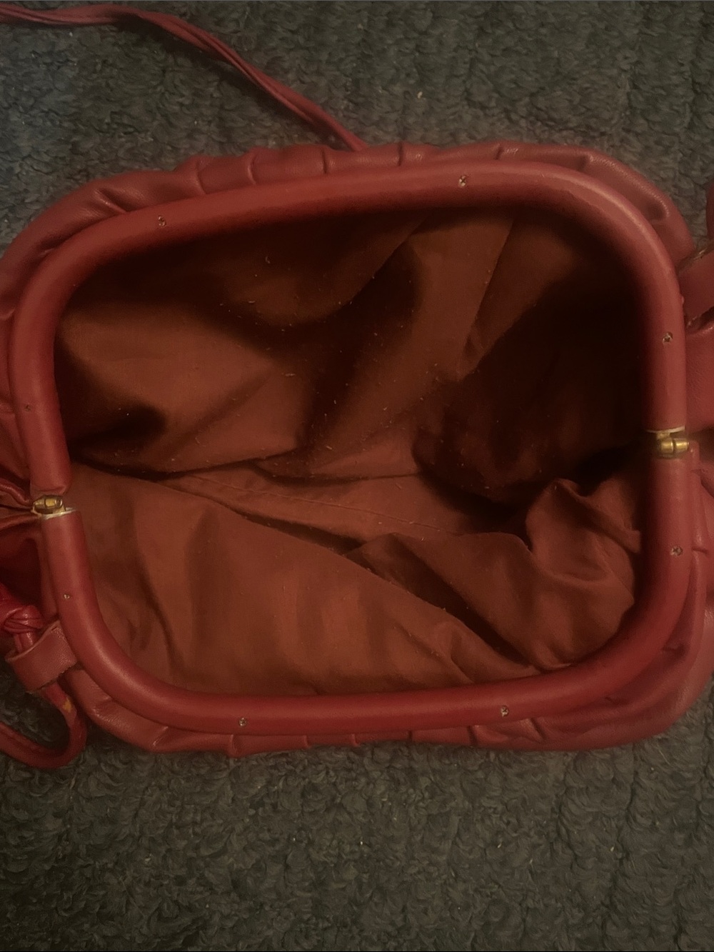 Source Unknown Burgundy Leather Shoulder Bag - Picture 6 of 10